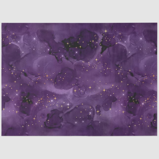 Papier Mousseline Purple Galaxy Series Design 8 (Recto)
