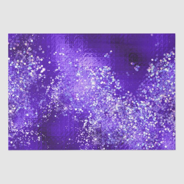 Papier Mousseline Purple Glitter Sparkle Glam Elegant Design (Recto)