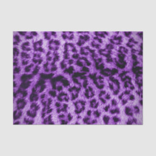 Papier Mousseline Purple Leopard Print