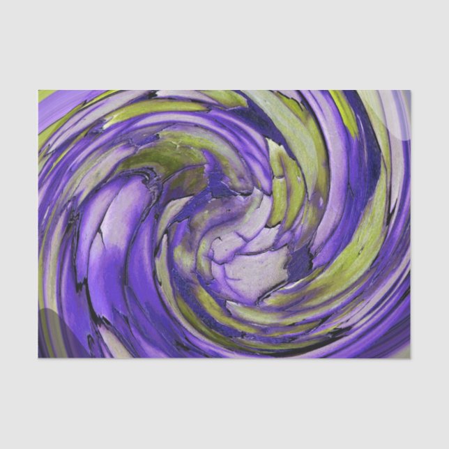 Papier Mousseline Purple N Lime Art Abstrait (Recto)