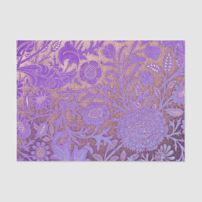 Papier Mousseline Purple, rose, Wiiliam Morris réaménagé, Art nouvea (Recto)