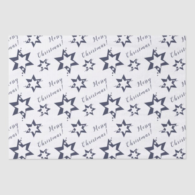 Papier Mousseline Purple Stary - Joyeux Noël personnalisable (Recto)
