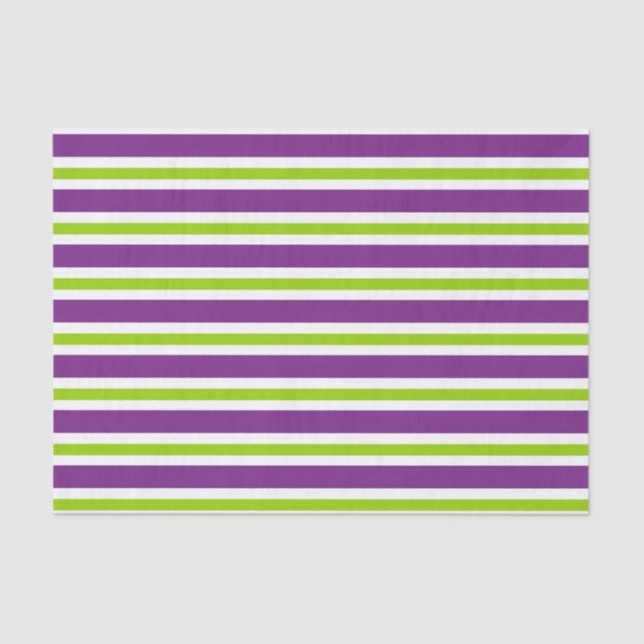 PAPIER MOUSSELINE PURPLE VERT HALLOWEEN STRIPES (Recto)