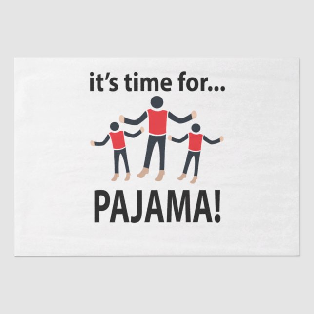 Papier Mousseline Pyjama C'est l'heure du Pyjama (Recto)