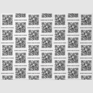 Papier Mousseline QR Code Moderne minimaliste Entreprise