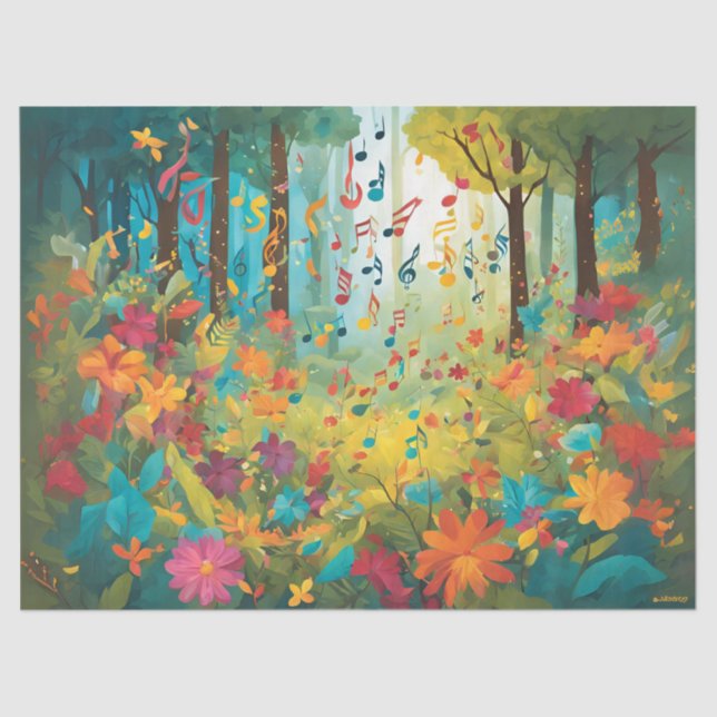 Papier Mousseline Quand La Forêt Chante (Recto)