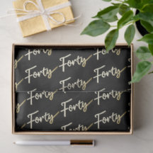 Quarante or sur fond noir pour un anniversaire ou 
