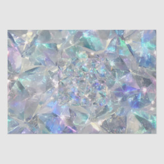 Papier Mousseline Quartz Crystal Sparkly Motif