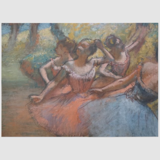 Papier Mousseline Quatre Ballerinas sur scène (Ballet) (par Edgar De (Recto)