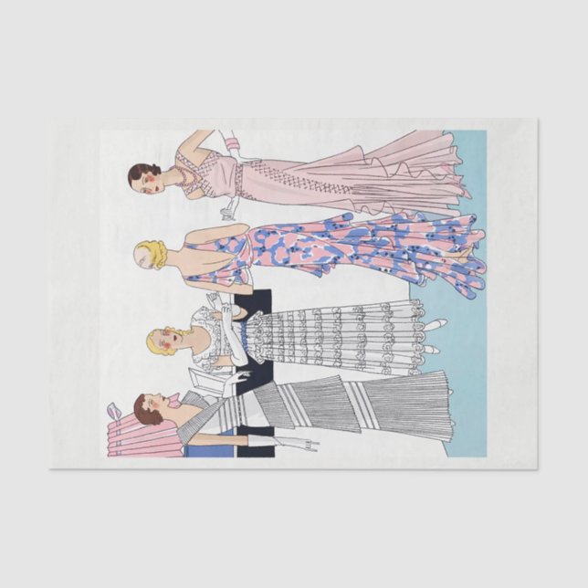 Papier Mousseline Quatre femmes par Dupouy-Magnin (Recto)