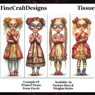 Papier Mousseline Quatre jolies filles steampunk excentriques DV3L d