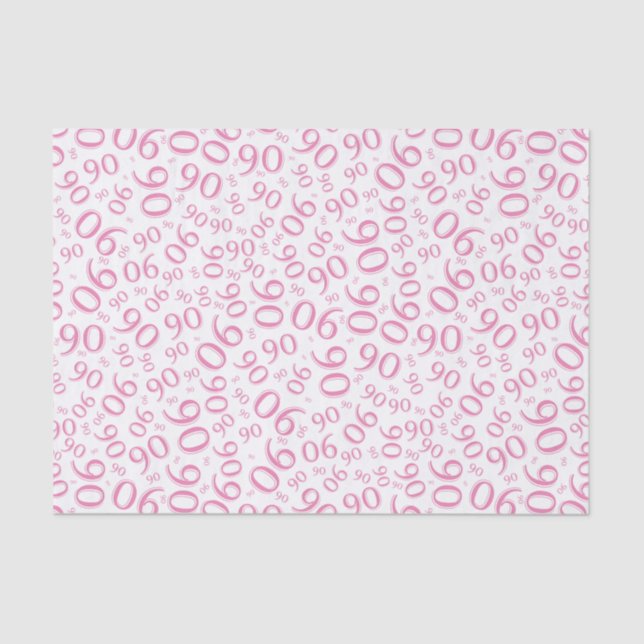 Papier Mousseline quatre-vingt-dixième Rose et blanc frais de motif (Recto)