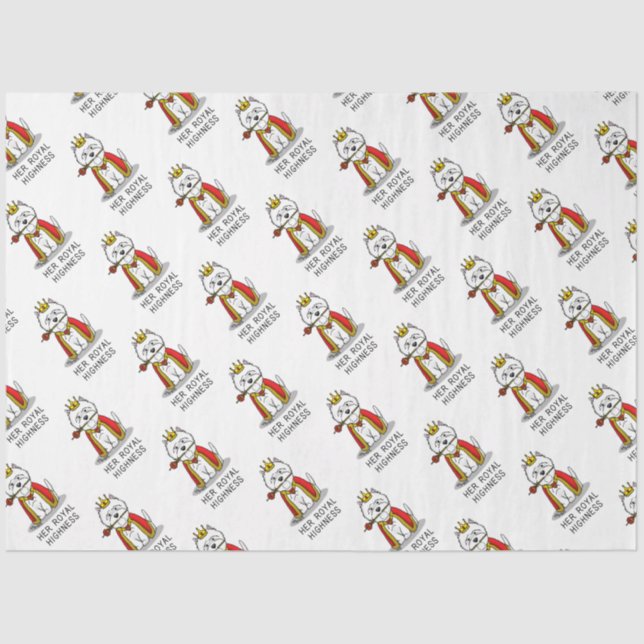 Papier Mousseline Queen Westie Dog West Highland White Terrier (Recto)