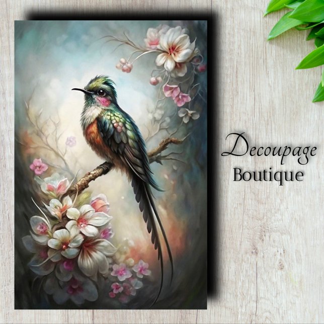 Papier Mousseline Quetzal Dreams Découpage (Garden Enchantment Decoupage Tissue Paper)