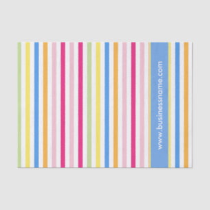 Papier Mousseline Rainbow Candy Strips Custom Company Text