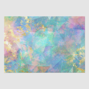 Papier Mousseline Rainbow Ombre et Gold Fire Opal Motif