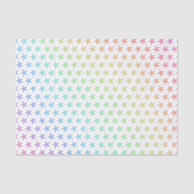 Papier Mousseline Rainbow Stars Magical Imaginaire Motif (Recto)