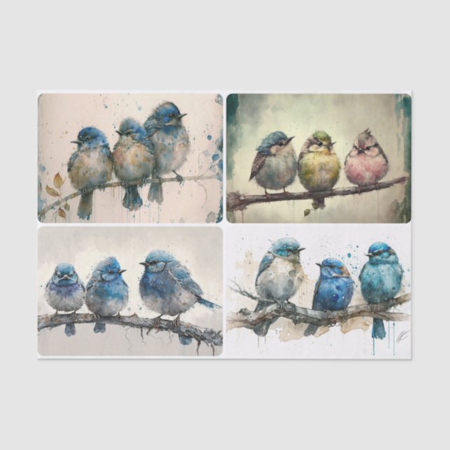 Papier Mousseline Rainy Day Blues (Recto)