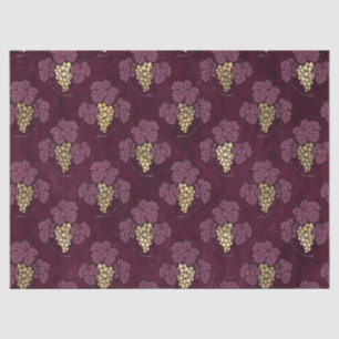 Papier Mousseline Raisins d'or Abstraits et Feuilles sur la découpag