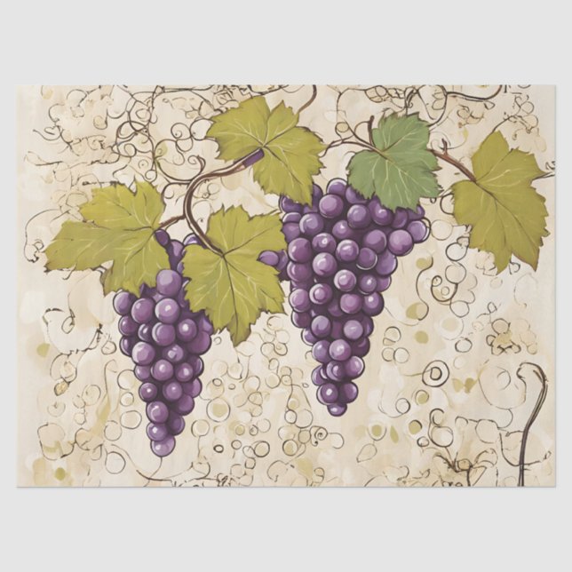 Papier Mousseline Raisins lunaires (Recto)