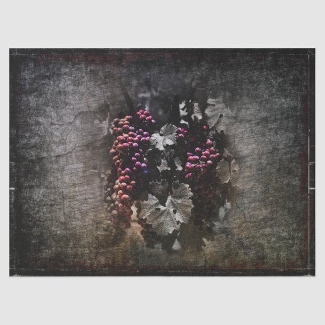 Papier Mousseline Raisins Vintages (Recto)