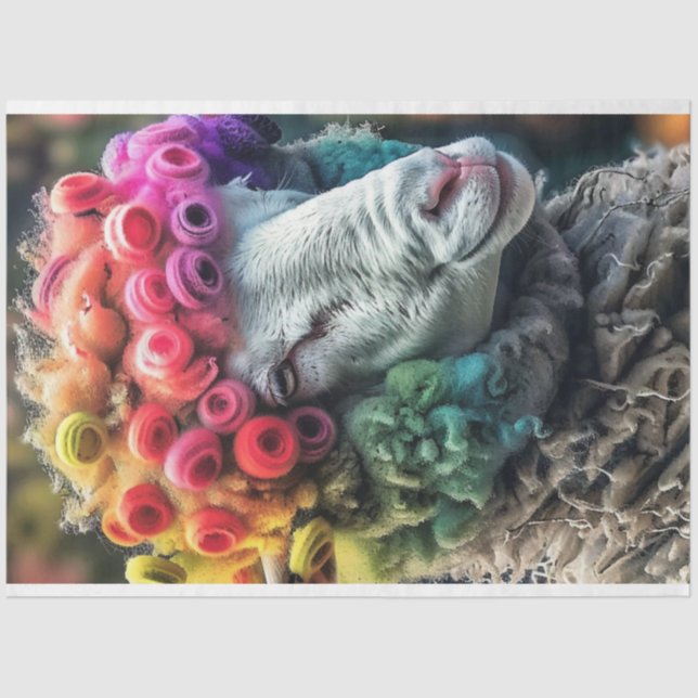 Papier Mousseline Ram lunaire lunaire de découpage couleur arc-en-ci (Recto)