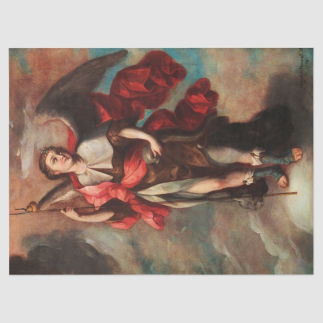 Papier Mousseline Raphael Archangel par Fray Miguel de Herrera (Recto)