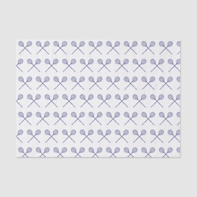 Papier Mousseline Raquettes de squash croisées bleues (Recto)