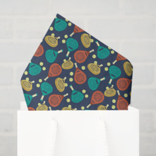 Papier Mousseline Raquettes et balles de tennis Padel