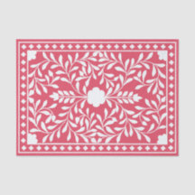 Raspberry Traditional Bone Inlay Decoupage Paper