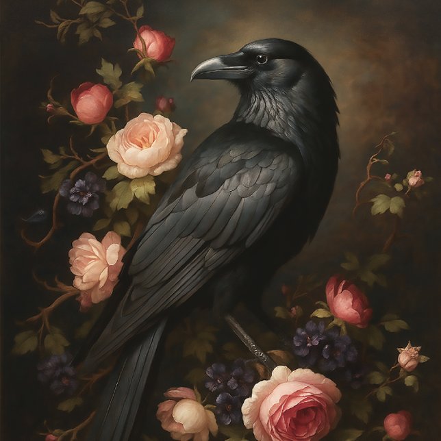 Papier Mousseline Raven Among Roses (Créateur téléchargé)