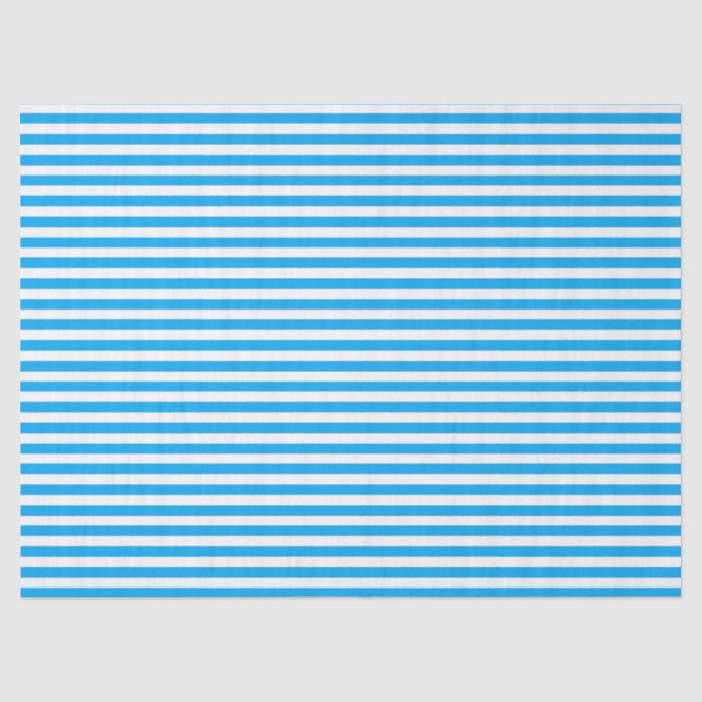 Papier Mousseline Rayé bleu (Recto)