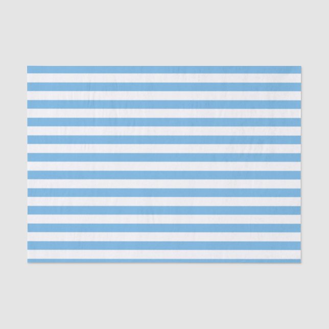 Papier Mousseline Rayé Bleu (Recto)