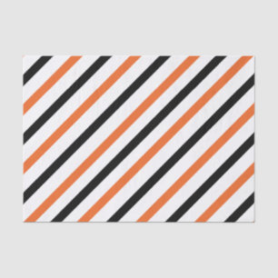 Papier Mousseline Rayé orange et noir