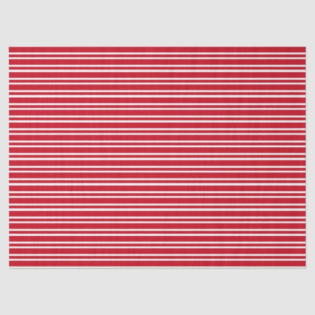Papier Mousseline Rayé rouge (Recto)
