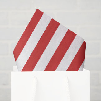 Papier Mousseline Rayé rouge et blanc