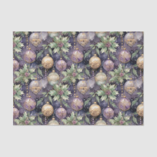Papier Mousseline Rayon de luxe Purple et or Splendor de Noël
