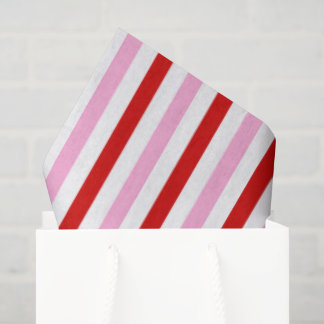 Papier Mousseline Rayure de bonbon rose et rouge blanc féminin