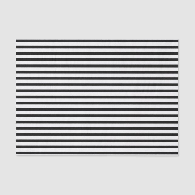 Papier Mousseline Rayure noire et blanche ou noire et (Recto)