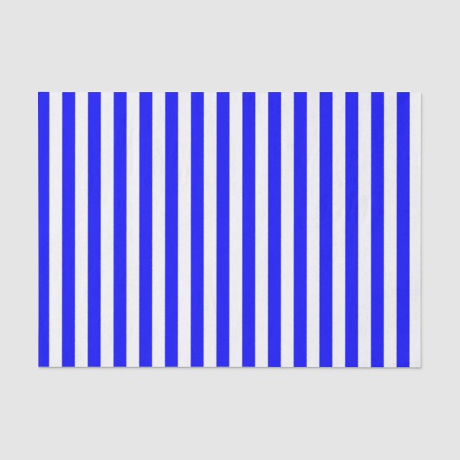 Papier Mousseline Rayures blanches et bleues (Recto)