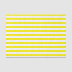 Papier Mousseline Rayures blanches et jaunes, couleur de fond DIY