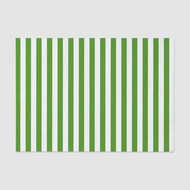 Papier Mousseline Rayures blanches et vertes (Recto)