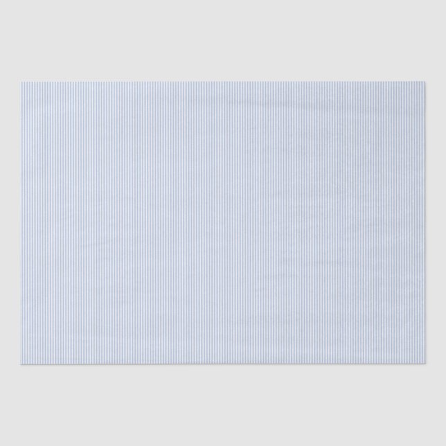 Papier Mousseline Rayures bleu acier clair (Recto)