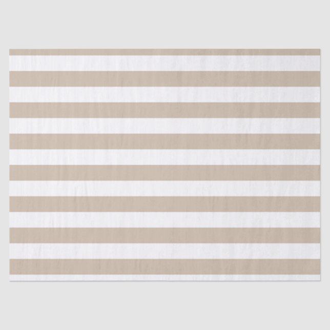 Papier Mousseline Rayures Brown et blanches claires (Recto)