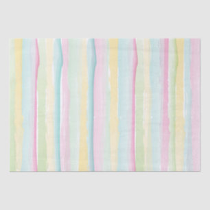 Papier Mousseline Rayures d'aquarelle colorées par pastel