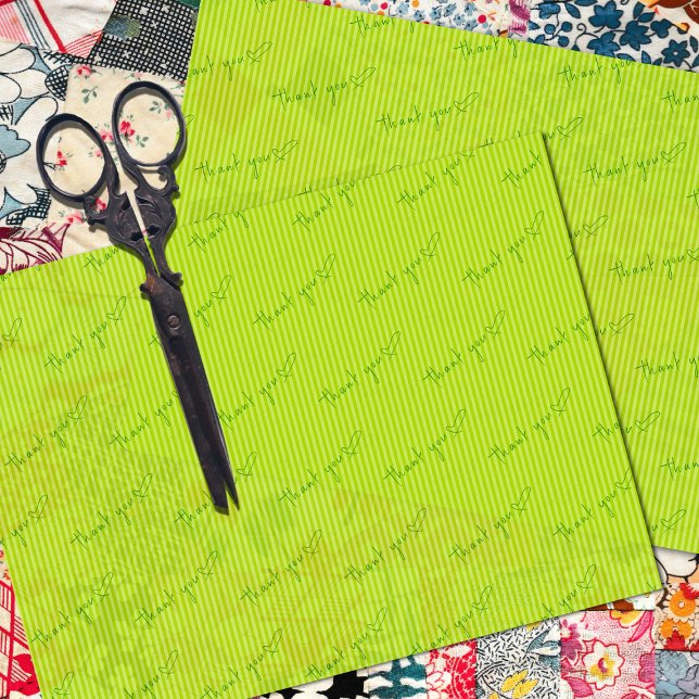 Papier Mousseline Rayures de citron de remerciement de client (Créateur téléchargé)