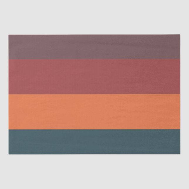 Papier Mousseline Rayures de coucher de soleil d'automne (Recto)