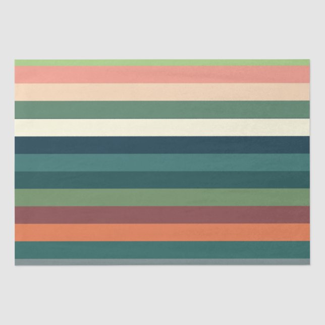 Papier Mousseline Rayures de couleur  (Recto)