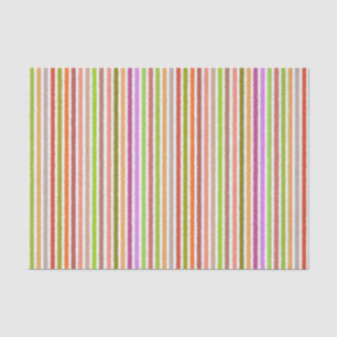 Papier Mousseline Rayures de craie - crèmes et couleurs multi