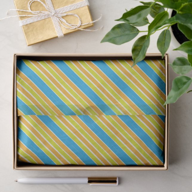 Papier Mousseline Rayures de plage (Cadeau)